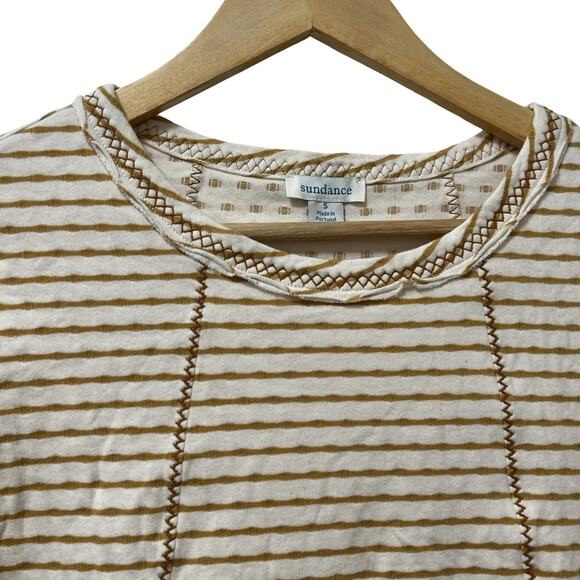 Sundance Womens Embroidered Knit Long Sleeve Top Size S Striped Southwest Boho - Picture 3 of 6